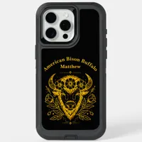 Bison With Floral Crown in Intricate Design iPhone 15 Pro Max Case