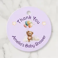 Sweet Little One on the Way Lavender Baby Shower Favor Tags