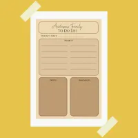 Daily Planner To Do List Family Name Pastel Magnetic Dry Erase Sheet