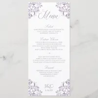 Elegant Wedding Menus | Nadine (Lavender)