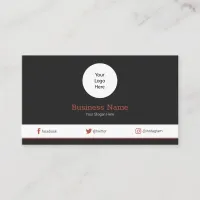 Pink Your Logo Modern Social Media Profile Business Card