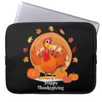 Happy Thanksgiving Typography  Laptop Sleeve