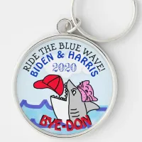 Ride the Blue Wave, Vote Biden 2020 Election Bye Keychain