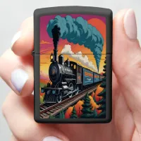 Steam Engine Sunset Ride Zippo Lighter