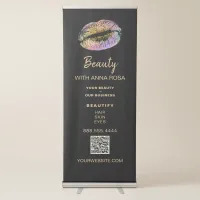 *~* LOGO QR Pink Rainbow LIPS  Store Shop  Expo Re Retractable Banner