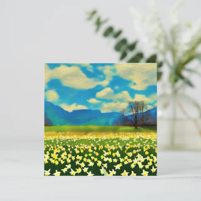 Daffodil field - painting