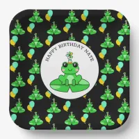 Personalized Frog Happy Birthday Paper Plates