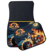 Hot Rod Nights and Moonlit Thrills Car Floor Mat