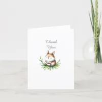 Woodland Animals Baby Shower Thank You Note Card