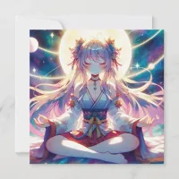 Namaste Anime Girl Meditating