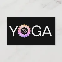 *~* Yoga  Mandala Lotus Teacher Instructor Aum Om Business Card