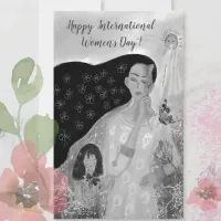 International Women's Day black and white Card