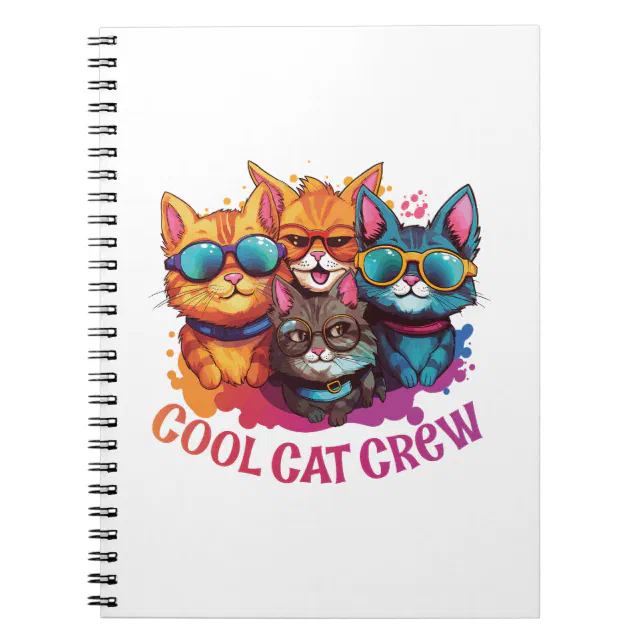 Cool Crew Cats Tote Bag Notebook