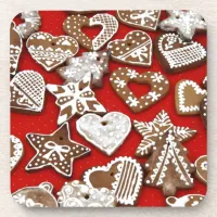 Christmas Gingerbread Cookies Drink Coaster