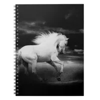 White Horse in Black and White Notebook