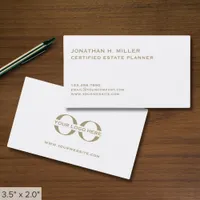 Custom Logo White and Gold Business Card