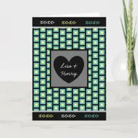 'I Love You" Blue, Teal and Black Masculine Card