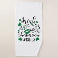 Irish Kisses and Shamrock Wishes Bath Towel