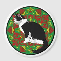 Tuxedo Cat Baroque Magnet