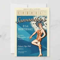 Cabaret Paris Parisian Glam Birthday Invitation