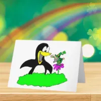 Penguin and Leprechaun St Patrick's Day Card