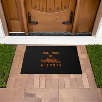 Here There Be Witches Doormat