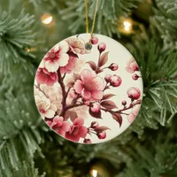 Cherry Blossom Ceramic Ornament