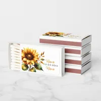 Sunflower Country Wedding Matchboxes