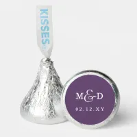 Purple Simple Modern Monogram Wedding Hershey®'s Kisses®