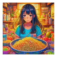 A Girl and her Ramen Anime Acrylic Print