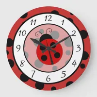 Cute Red Ladybug Clock