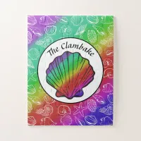 Clambake Rainbow Clam Shellfish Pattern 11" x 14" Jigsaw Puzzle