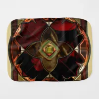 Autumn Elegance: The Floral Medallion Baby Burp Cloth