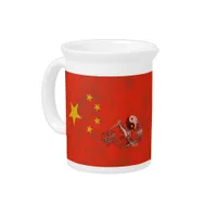 Flag and Symbols of China ID158 Beverage Pitcher