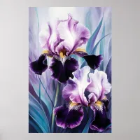 *~*  AP84 Purple Iris Irises Wall Art Poster