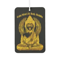 Golden Buddha Sculpture in Serene Meditation Pose Air Freshener