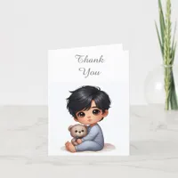 Cute Little Boy Thank You Note Card