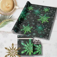  Blue Green Ombre Christmas Wrapping Paper