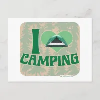 I Heart Camping Postcard