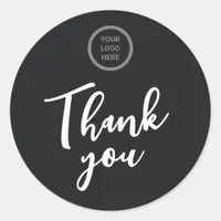 Custom Black Thank You Script Font Envelope Seals