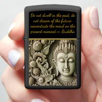 Buddhist Carving of a Serene Figure. Generative AI Zippo Lighter