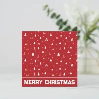 Christmas Trees and Snowflakes Christmas Card