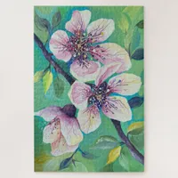 Watercolor Sakura Cherry Blossom Jigsaw Puzzle