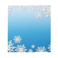 White Winter Papercut Origami Snowflakes Ornaments Notepad