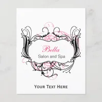 pink,black and white Chic Business Flyers