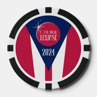 Ohio Total Solar Eclipse 2024 Custom Commemorative Poker Chips