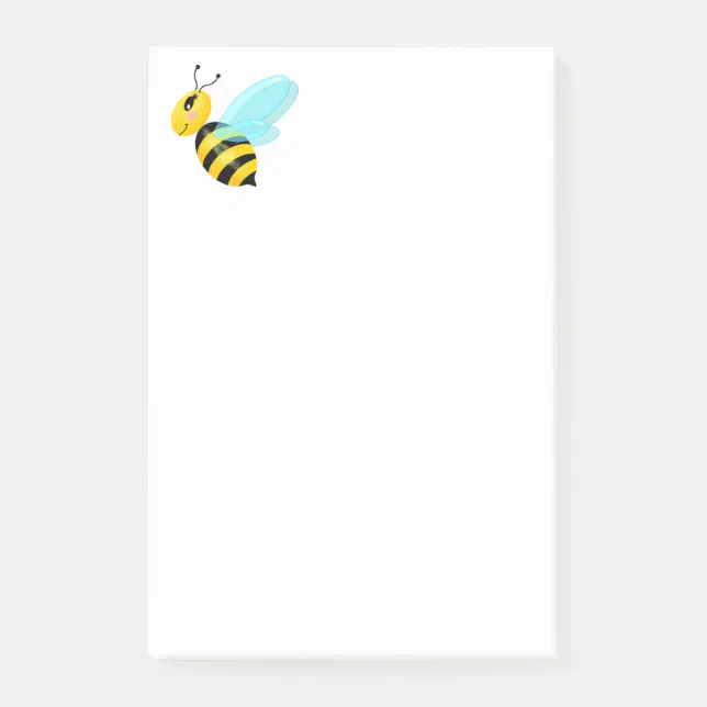 happy bee post-it notes