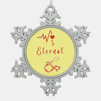 Infinite Love Pewter Snowflake Ornament