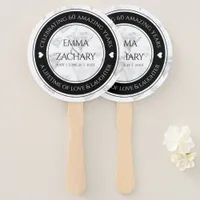 Elegant 60th 75th Diamond Wedding Anniversary Hand Fan