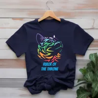 Colorful Cat "Ruler of The Throne" T-Shirt